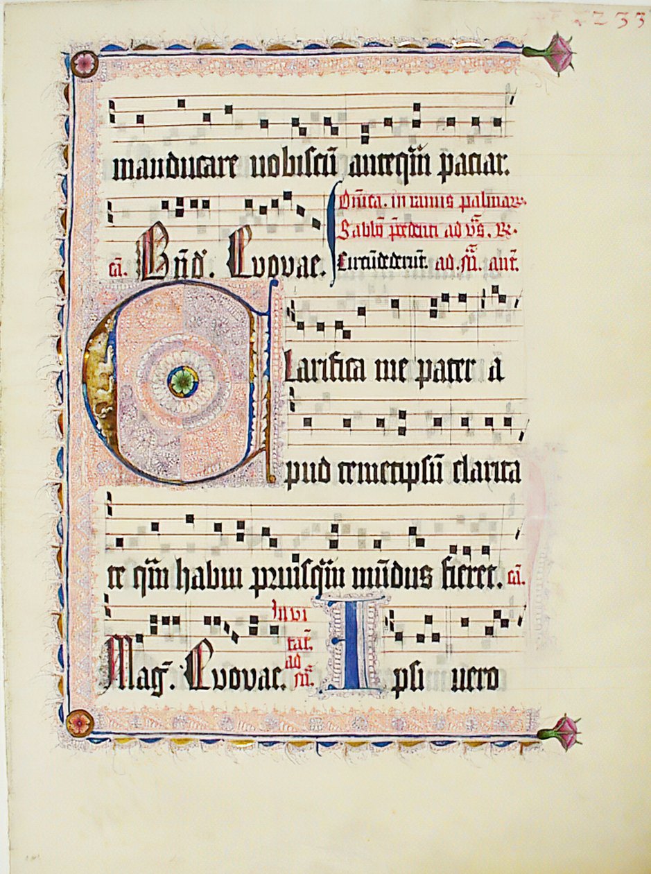 Manuskriptblad med initial C, fra et antifonarium, tysk, ca. 1425-50. av Unbekannt