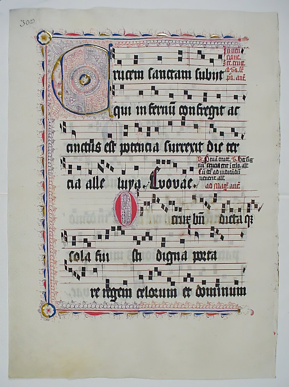 Manuskriptblad med initial C, fra et antifonarium, tysk, andre kvartal 1400-tallet. av Unbekannt
