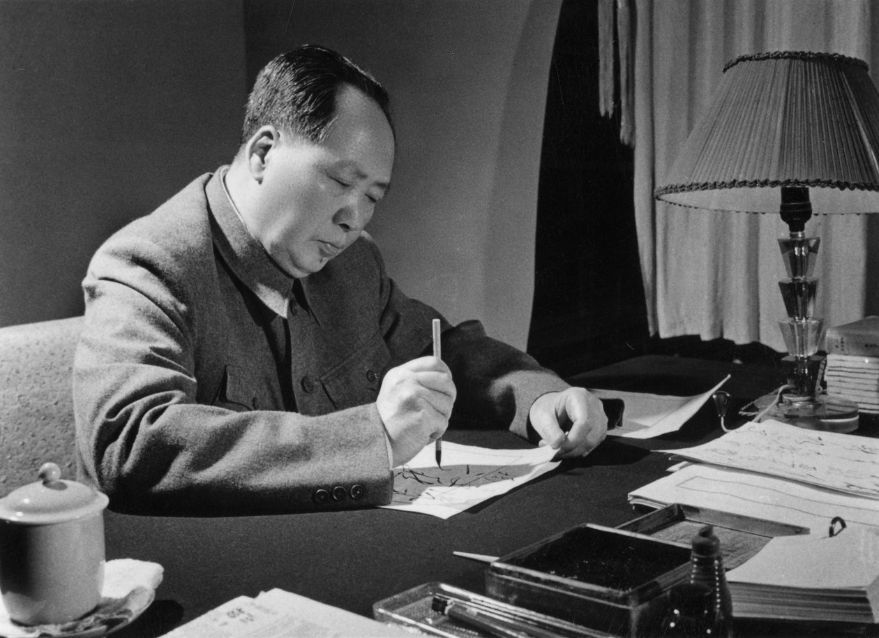 Mao Zedong, kinesisk kommunistisk revolusjonær og leder, ca 1950-tallet av Unbekannt