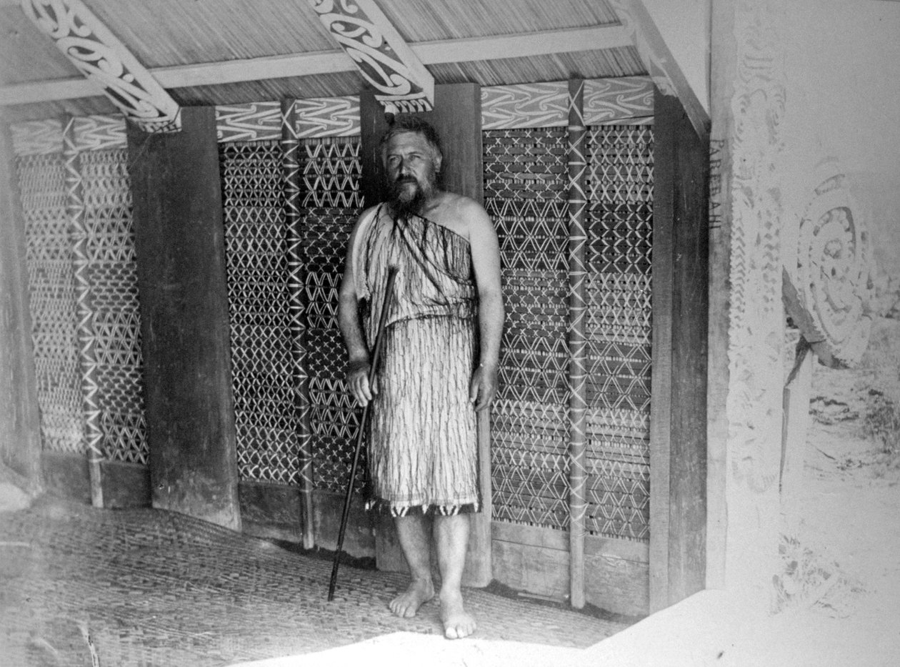 Maori felleshytte, New Zealand, 1899 av Unbekannt