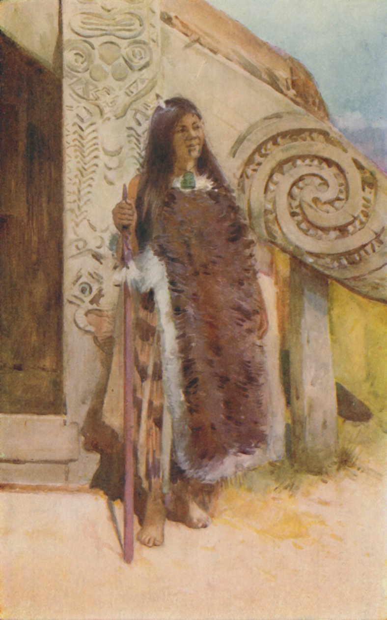 Maori i innfødt kostyme, 1924 av Unbekannt