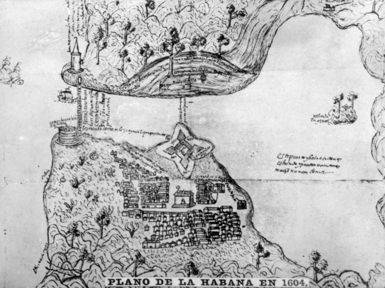 Kart over Havanna, 1608, 1920-tallet av Unbekannt