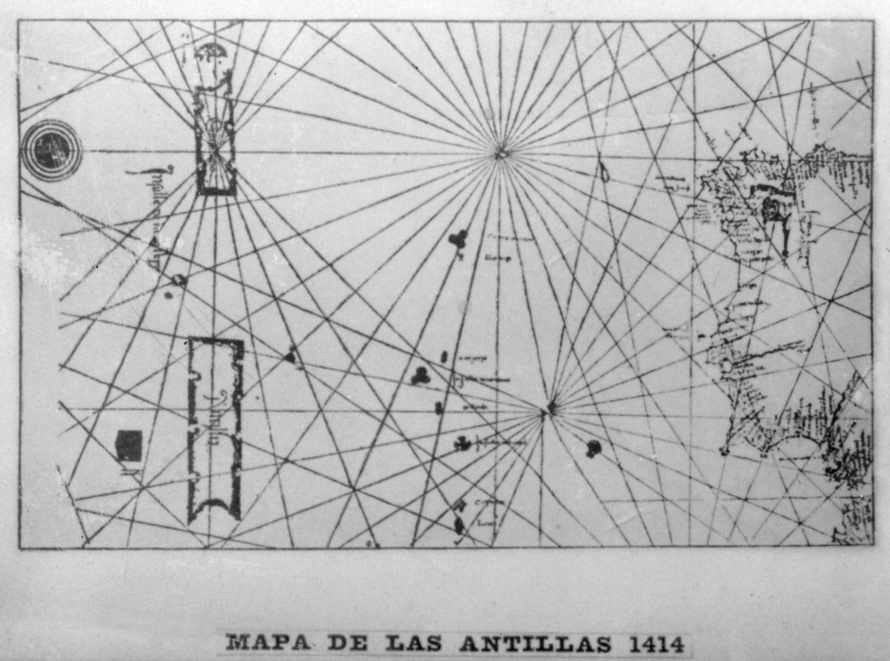 Kart over Antillene, 1414 1919. av Unbekannt