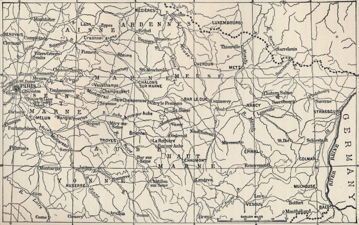 Kart over operasjonsfeltet i 1814, 1896 av Unbekannt