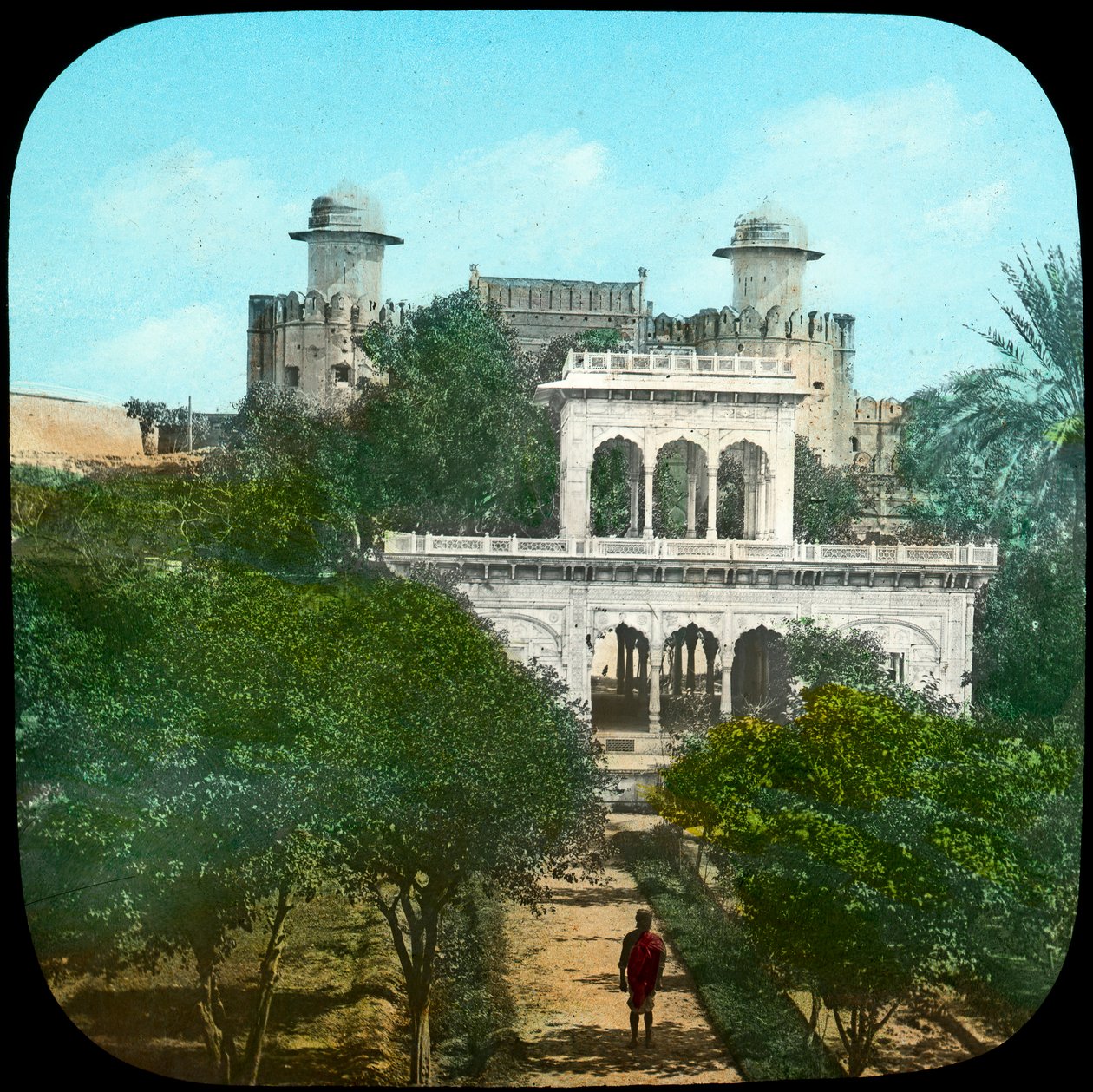 Marmorpaviljong i Fort Gardens, Lahore, India, slutten av 1800- eller begynnelsen av 1900-tallet av Unbekannt