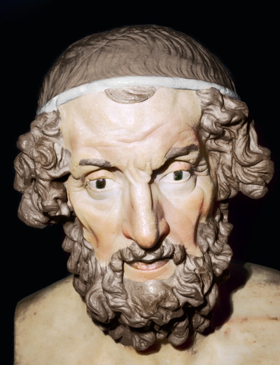Marmorportrettbyste av Homer, Roman, fra Baiae, Campania, Italia, 1.-2. århundre. av Unbekannt