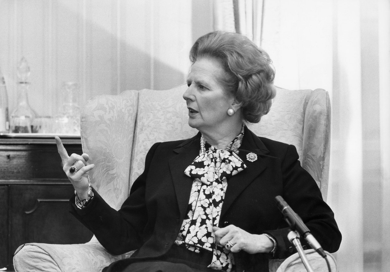 Margaret Thatcher , britisk politiker, ca 1980-tallet av Unbekannt