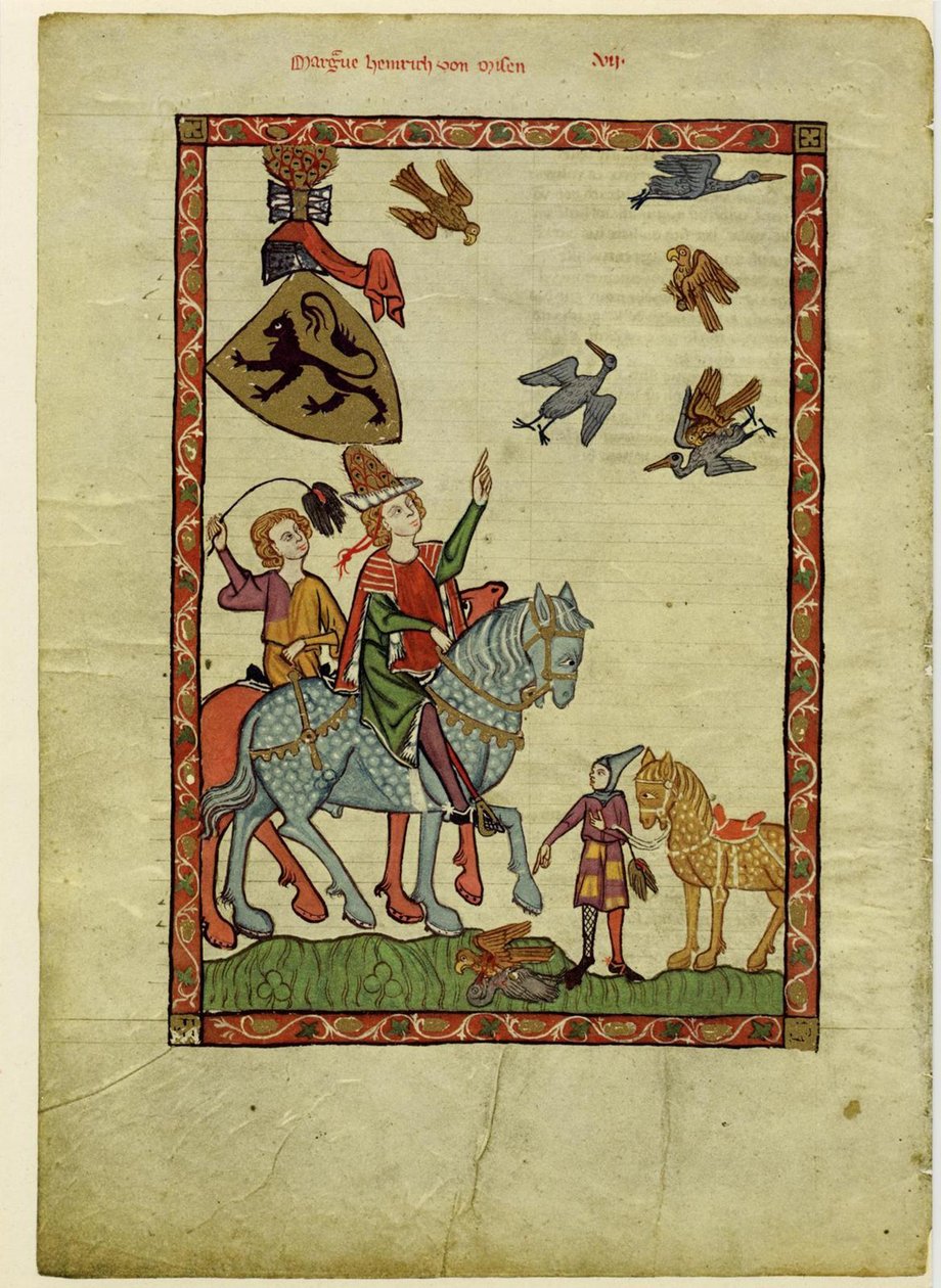Markgreve Henrik III av Meissen Fra Codex Manesse, mellom 1305 og 1340 av Unbekannt