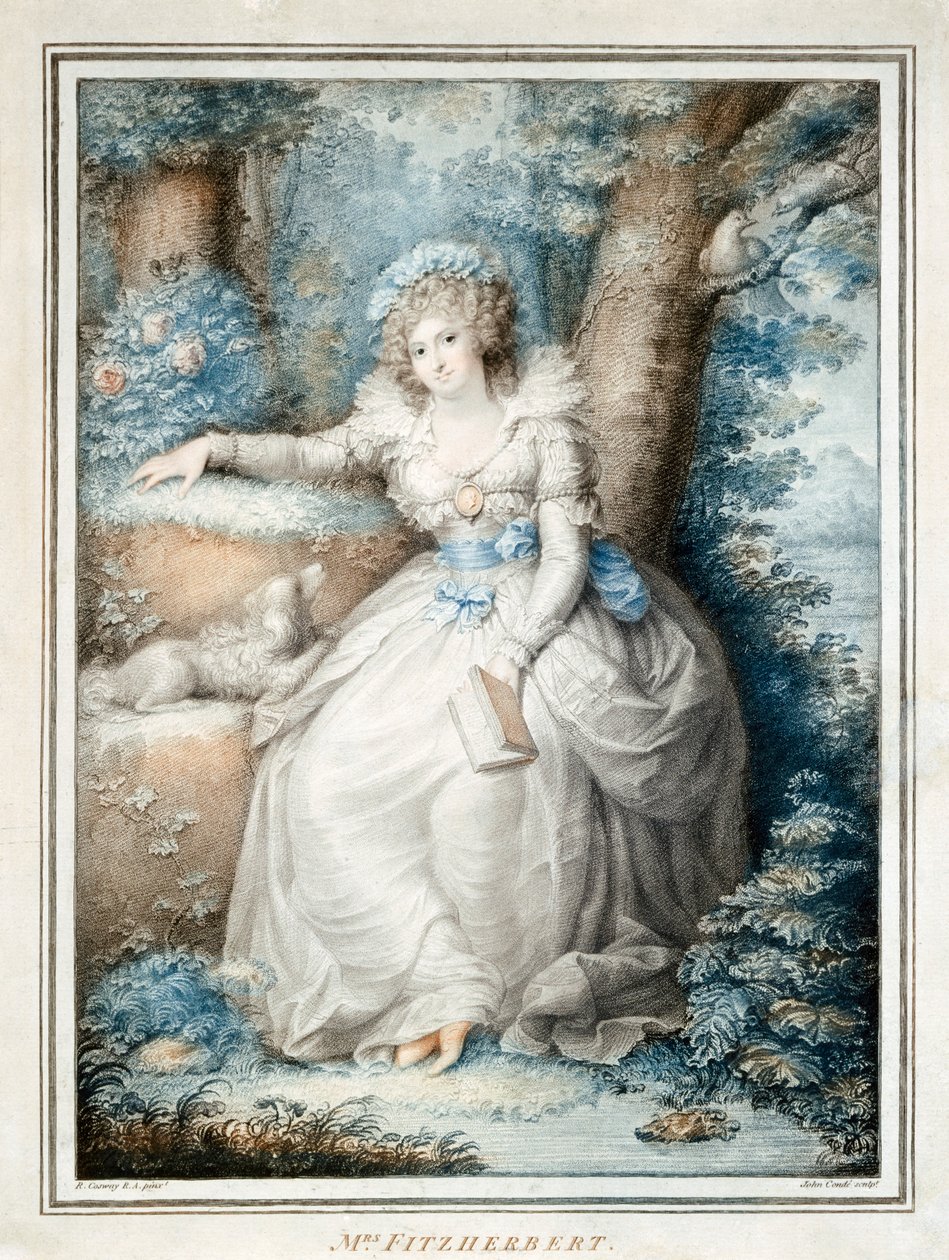 Maria Fitzherbert, følgesvenn av kong George IV før han ble konge, 1800-tallet av Unbekannt