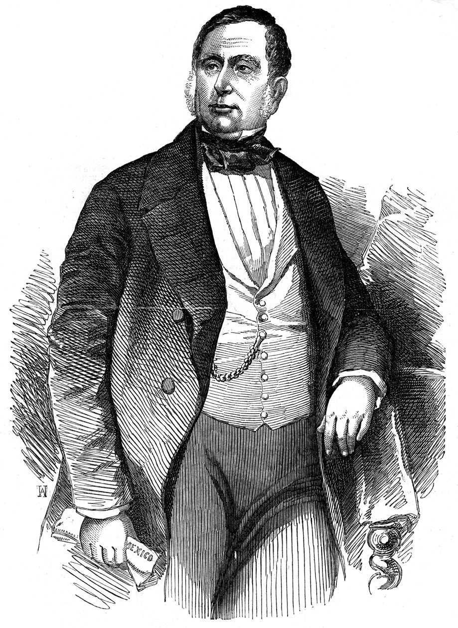 Mariano Arista , meksikansk general og politiker, 1853 av Unbekannt
