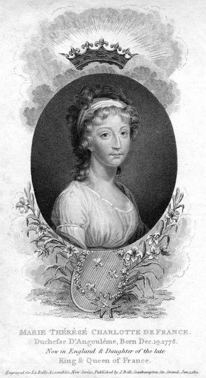 Marie-Therese-Charlotte de Bourbon, hertuginne av Angouleme og Dauphine av Frankrike, 1811 av Unbekannt