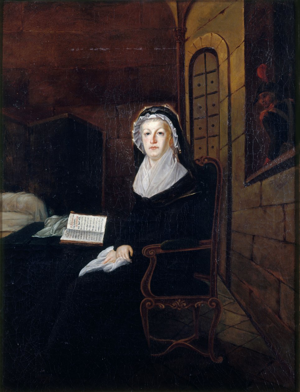 Marie Antoinette ved Conciergerie, ca. 1815. av Unbekannt