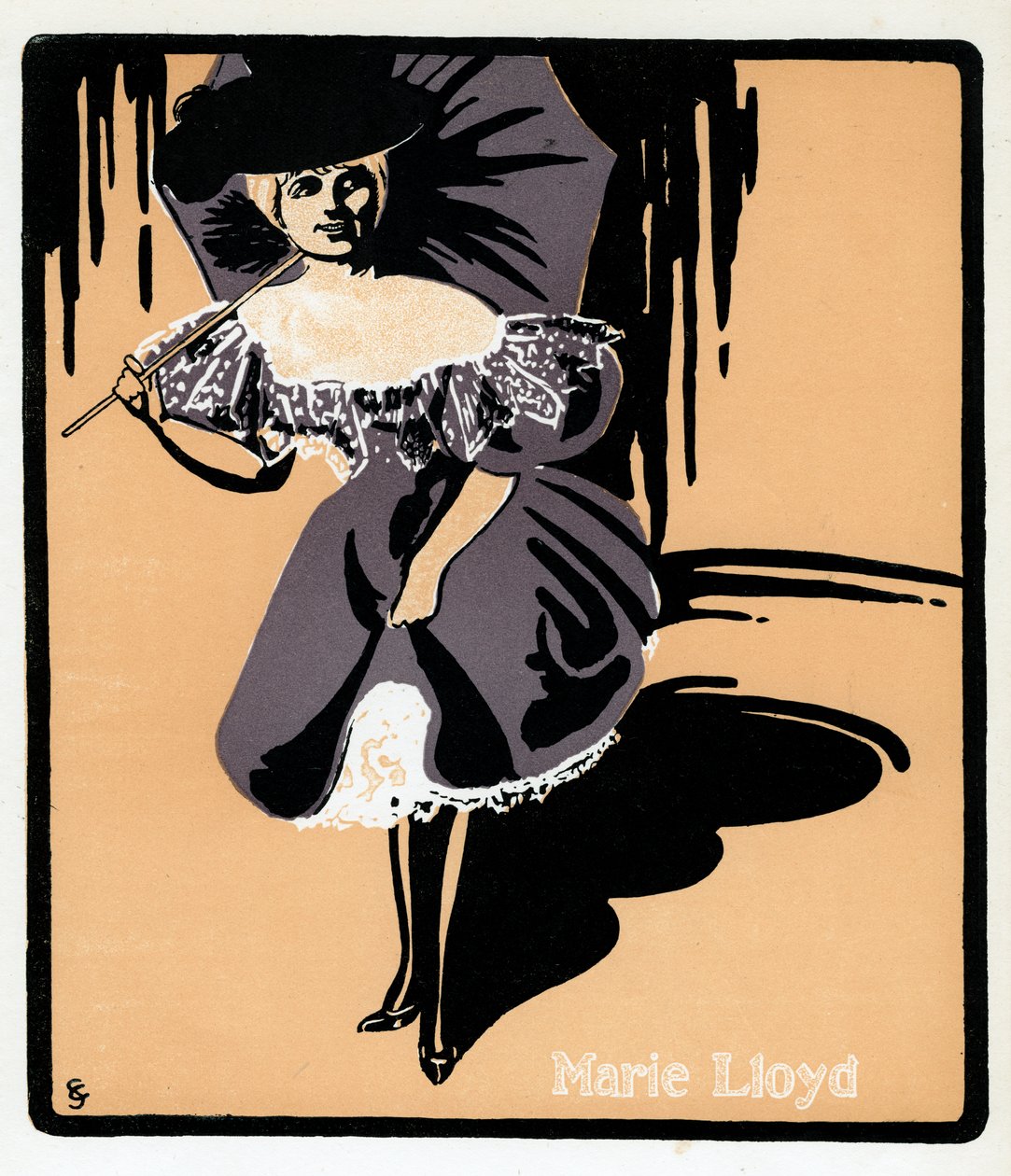 Marie Lloyd 1870-1922, engelsk music hall-sanger, sent på 1800-tallet av Unbekannt