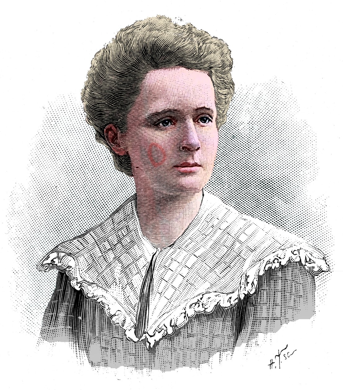 Marie Sklodowska Curie , polskfødt fransk fysiker, 1904. av Unbekannt