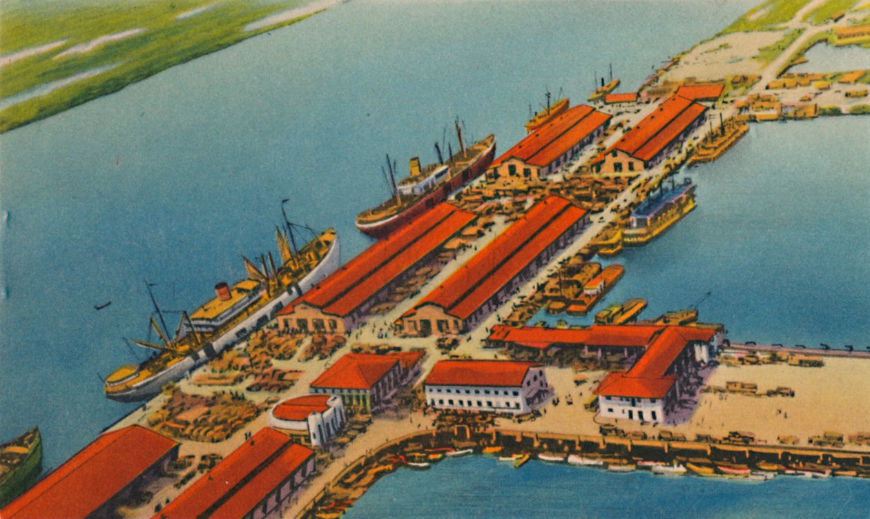 Marine Terminal Port, Barranquilla, ca 1940-tallet av Unbekannt