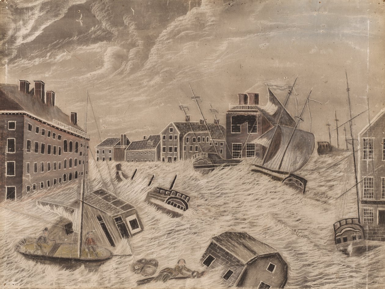 Market Square, Providence, Rhode Island, under den store septemberkulingen, 1815, 1815. av Unbekannt