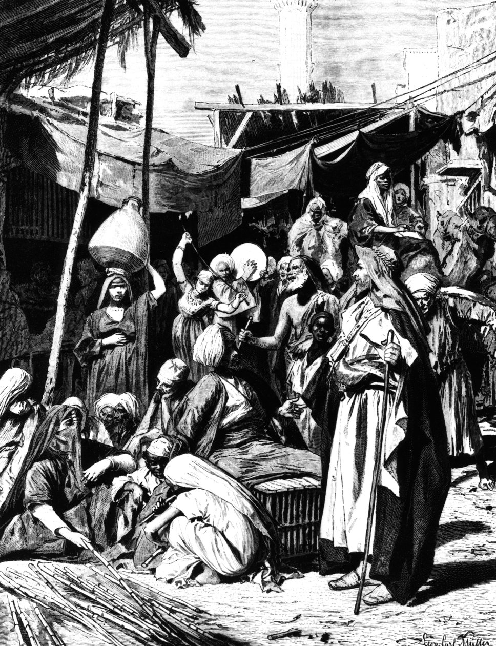 Marked i Tantah, Egypt, 1880 av Unbekannt