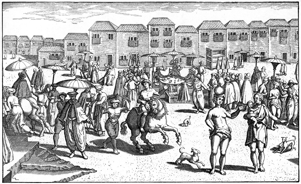 Marked i Goa, India, 1599 av Unbekannt
