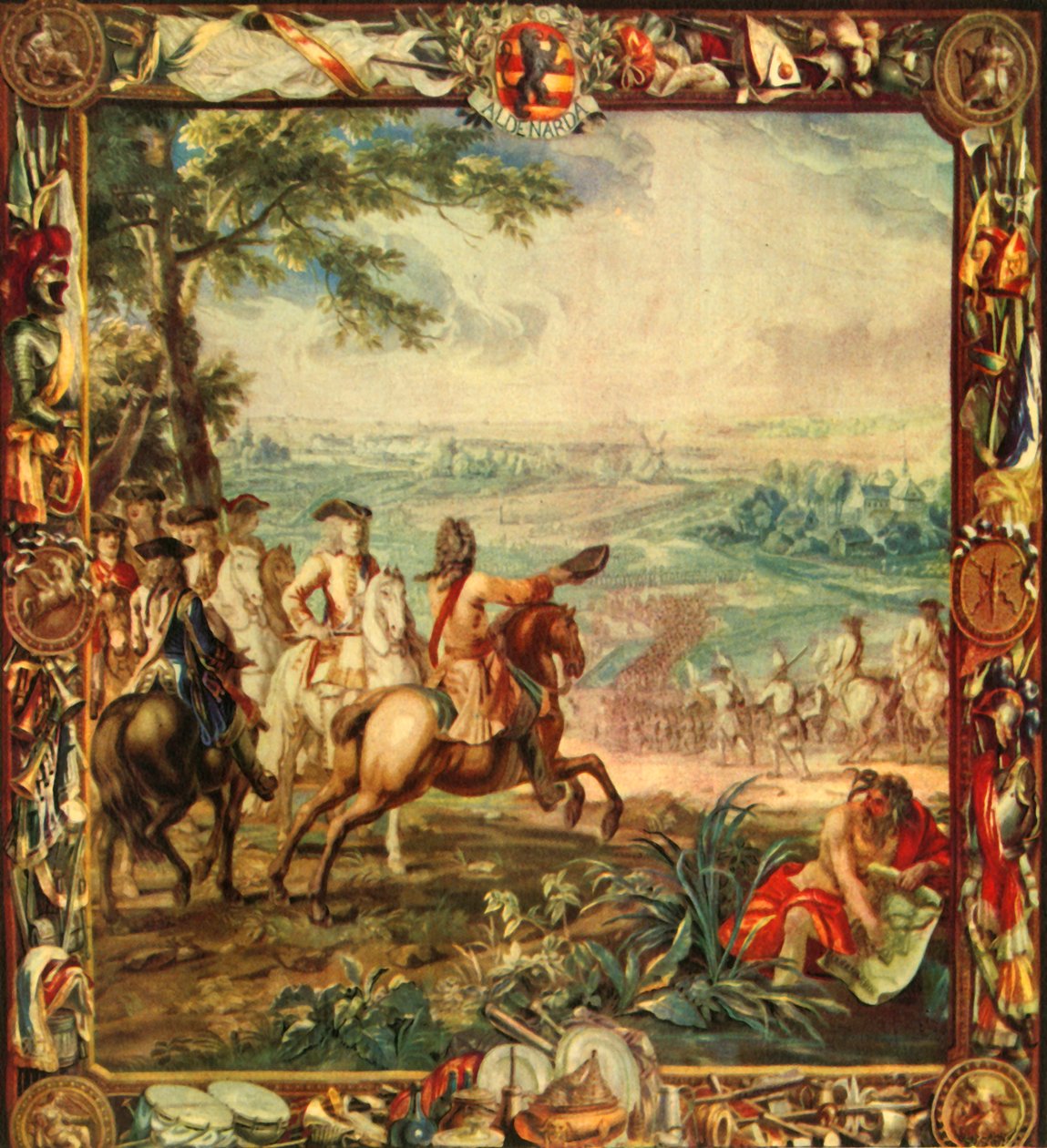 'Marlborough ved slaget ved Oudenarde, 1708', 1944. av Unbekannt