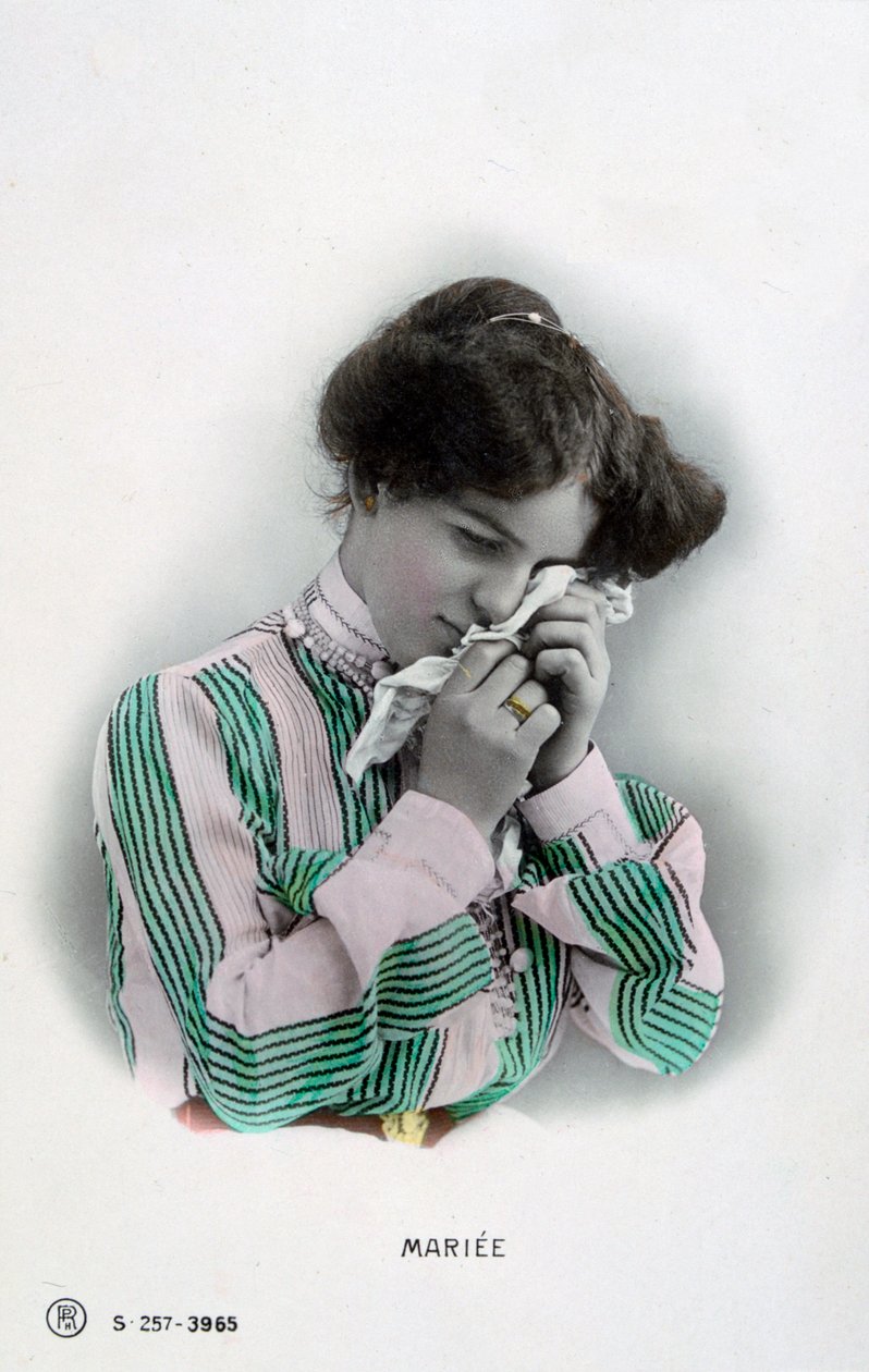 Gift, vintage fransk postkort, c1900 av Unbekannt