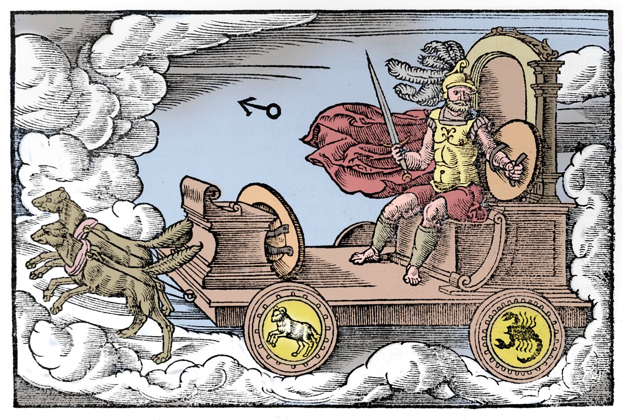 Mars, romersk krigsgud, 1569 av Unbekannt