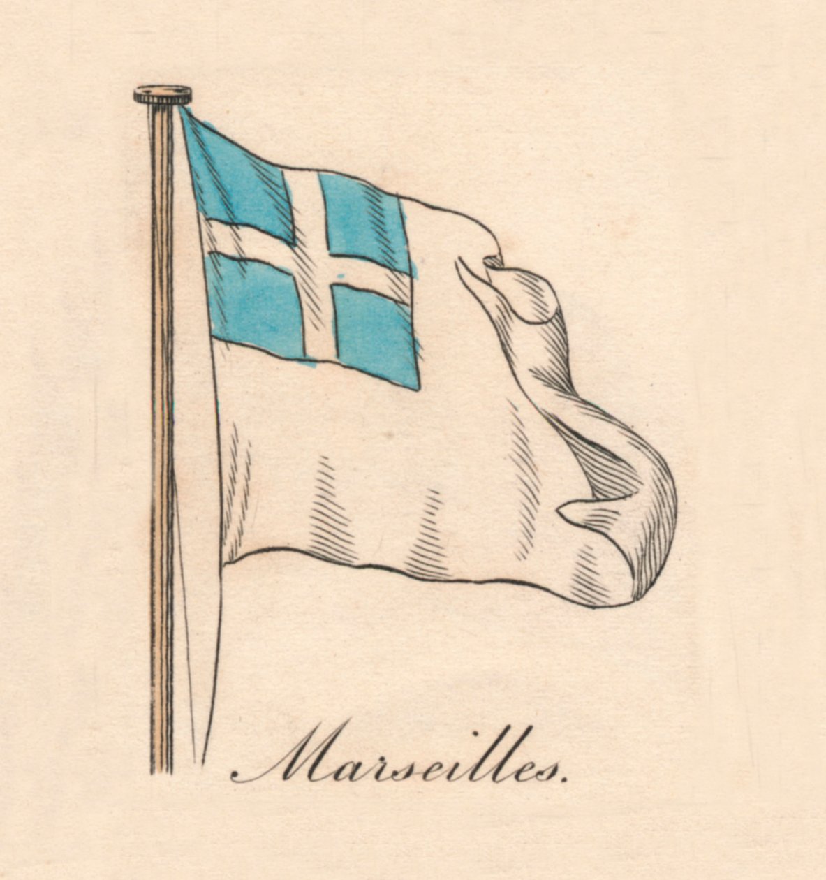 Marseille, 1838 av Unbekannt