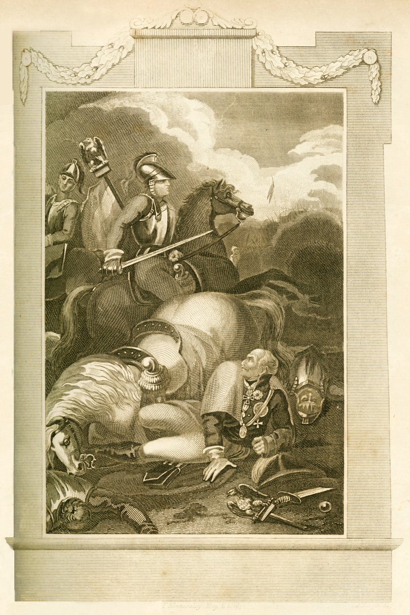 Marskalk Blucher i slaget ved Ligny, 16. juni 1815, 1816. av Unbekannt