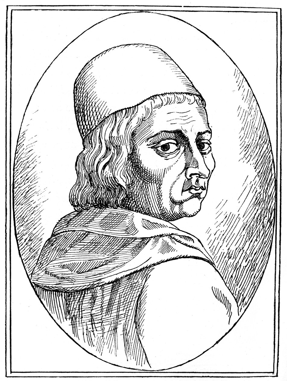 Marsilio Ficino 1433-1499, italiensk humanistfilosof, 1882 av Unbekannt