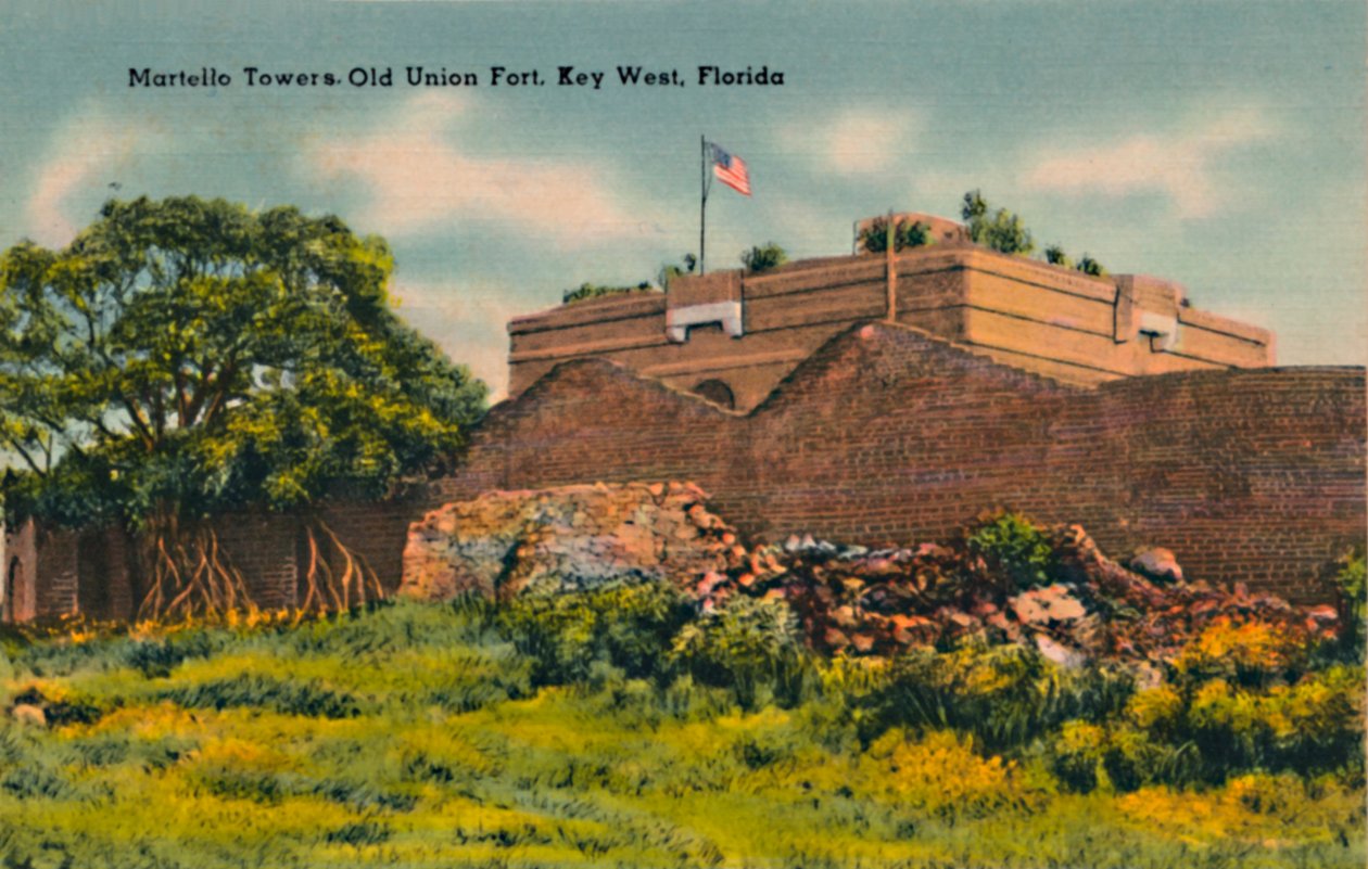 Martello Towers Old Union Fort, Key West, Florida, ca. 1940-tallet av Unbekannt