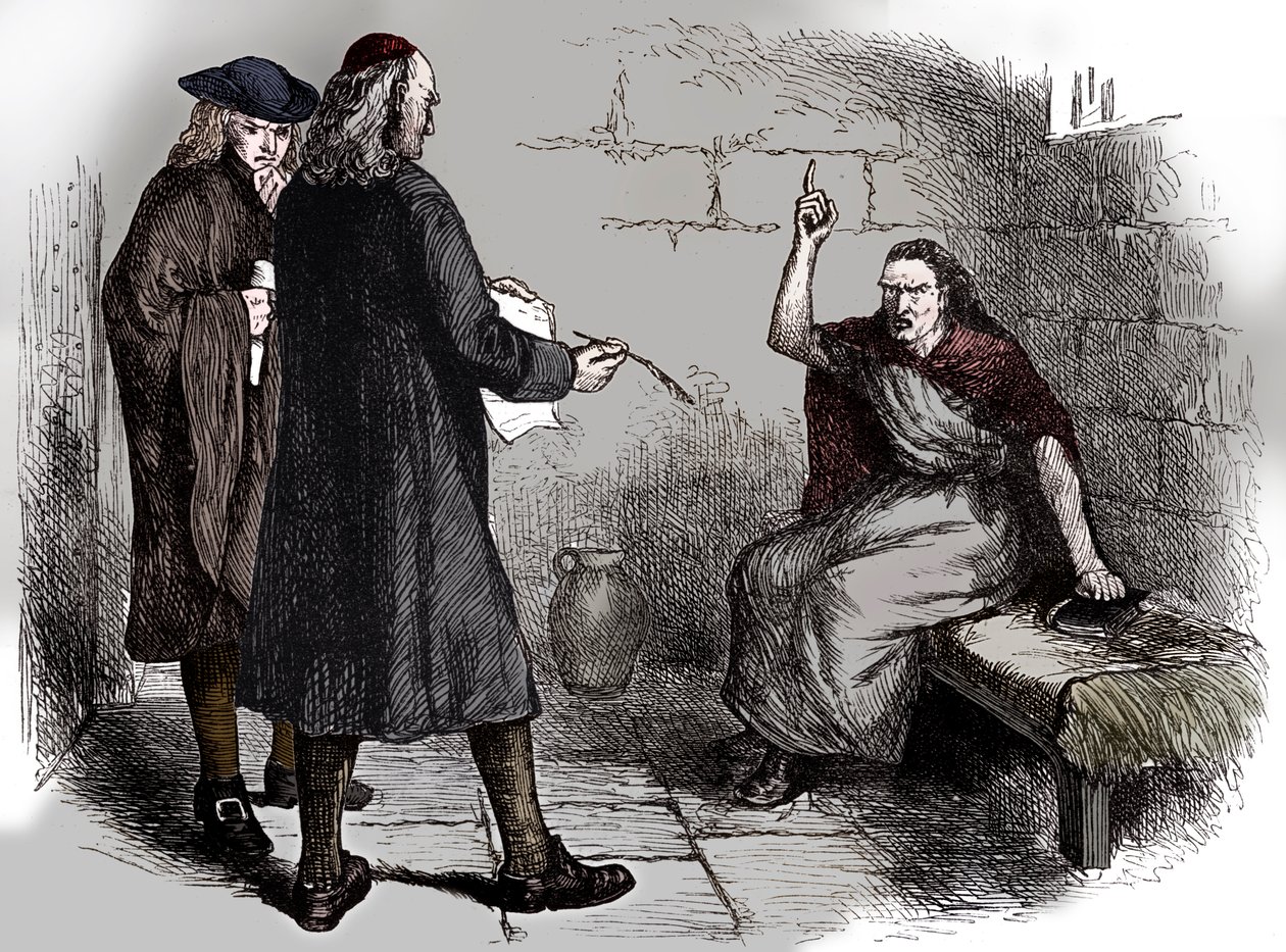 Martha Corey og hennes påtalemyndigheter, Salem, Massachusetts, c1692 c1880 av Unbekannt