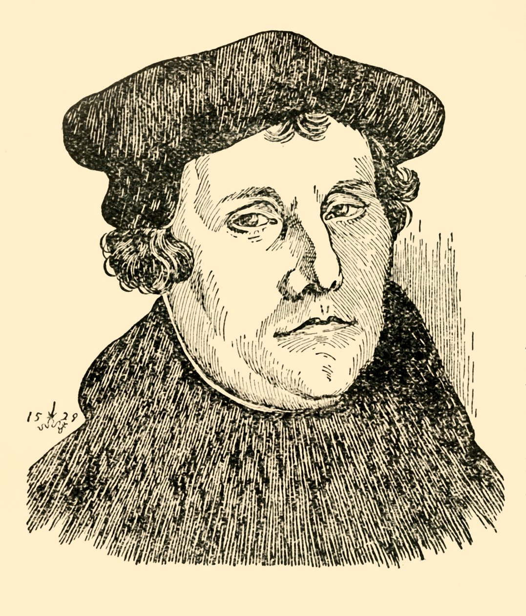 Martin Luther, 1529, c1930. av Unbekannt