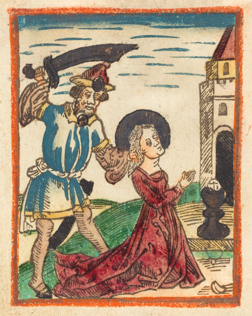 Martyrium av Saint Barbara, 14801490. av Unbekannt