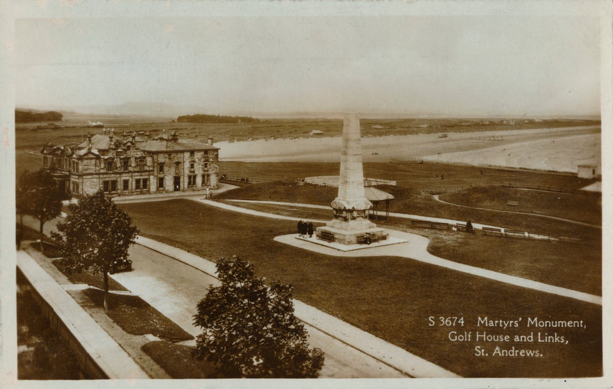 Martyrs Monument, Golf House and Links, St. Andrews, c1900. av Unbekannt