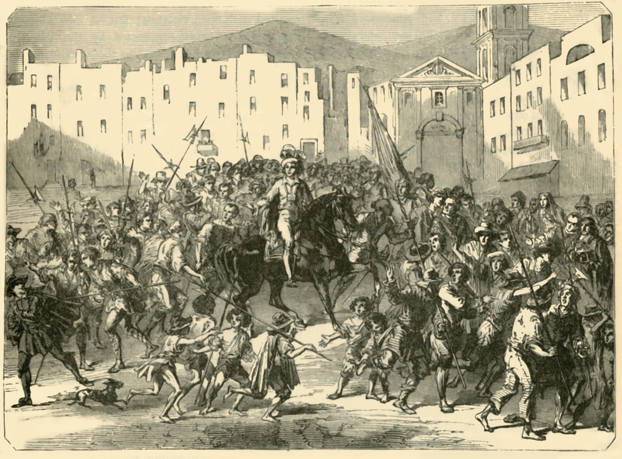 Masaniello Haranguing the Populace of Napoli, 7. juli 1647, 1890. av Unbekannt