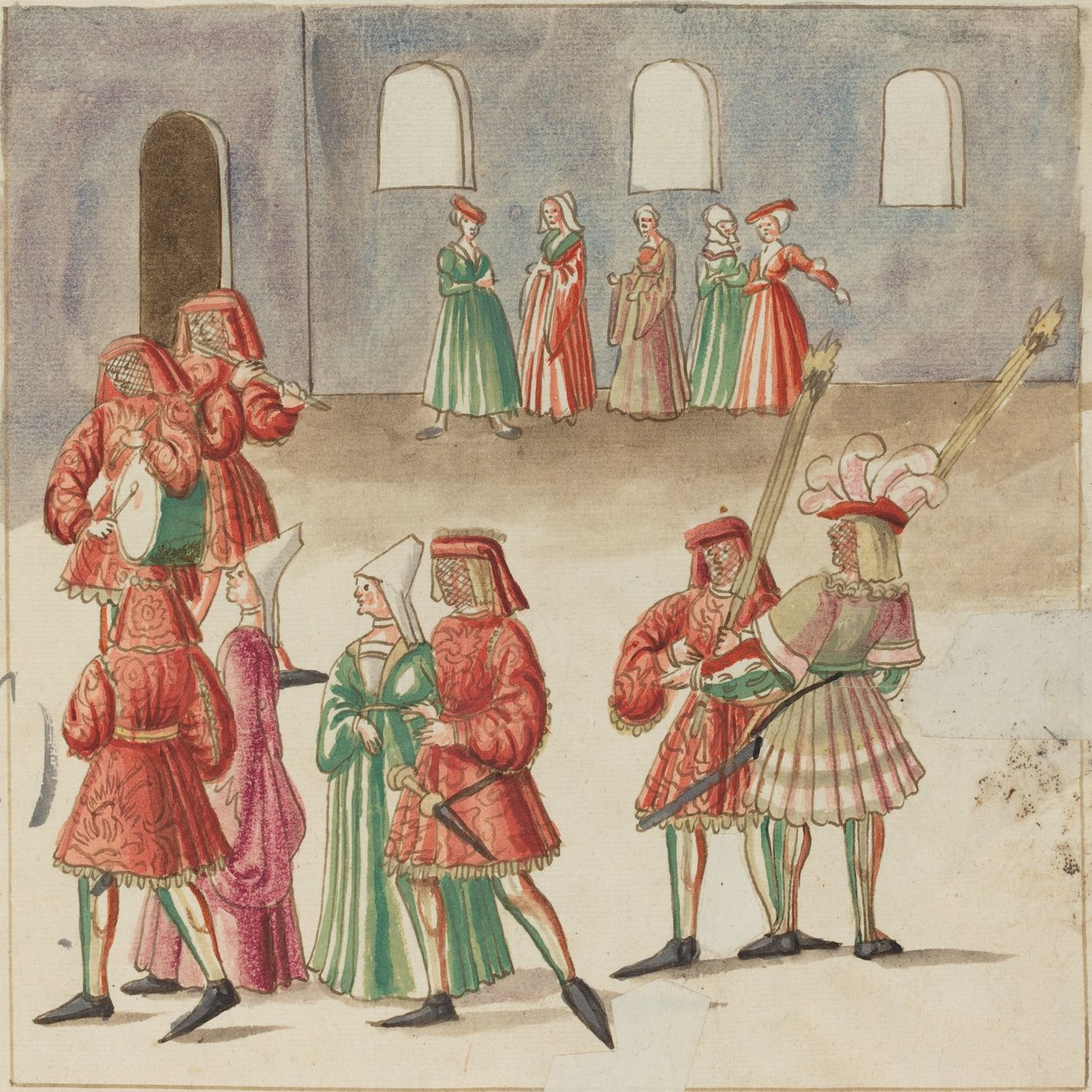 Maskerade, ca. 1515. av Unbekannt