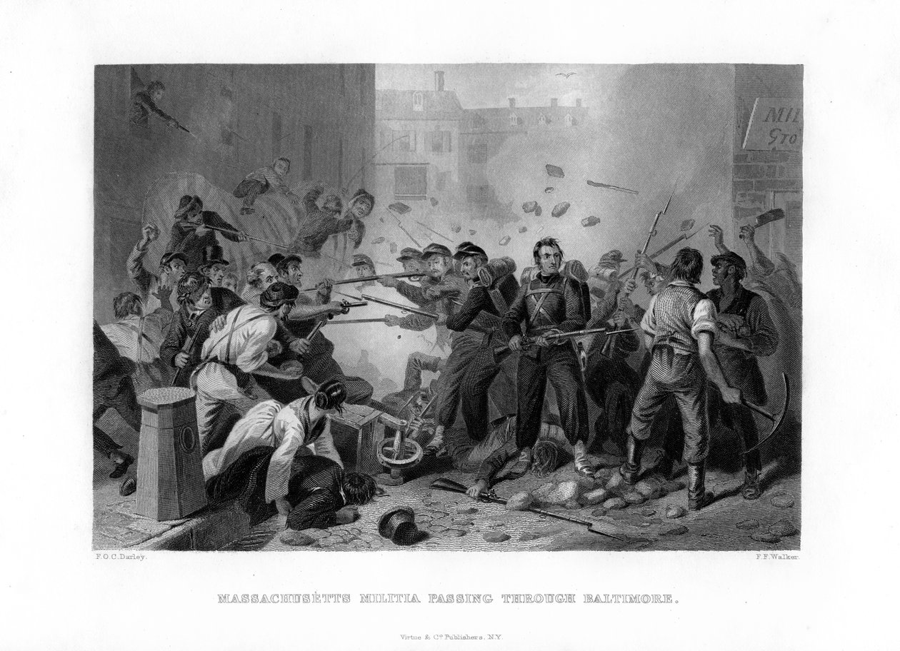 Massachusetts-milits som passerte gjennom Baltimore, 1861 1862-1867 av Unbekannt