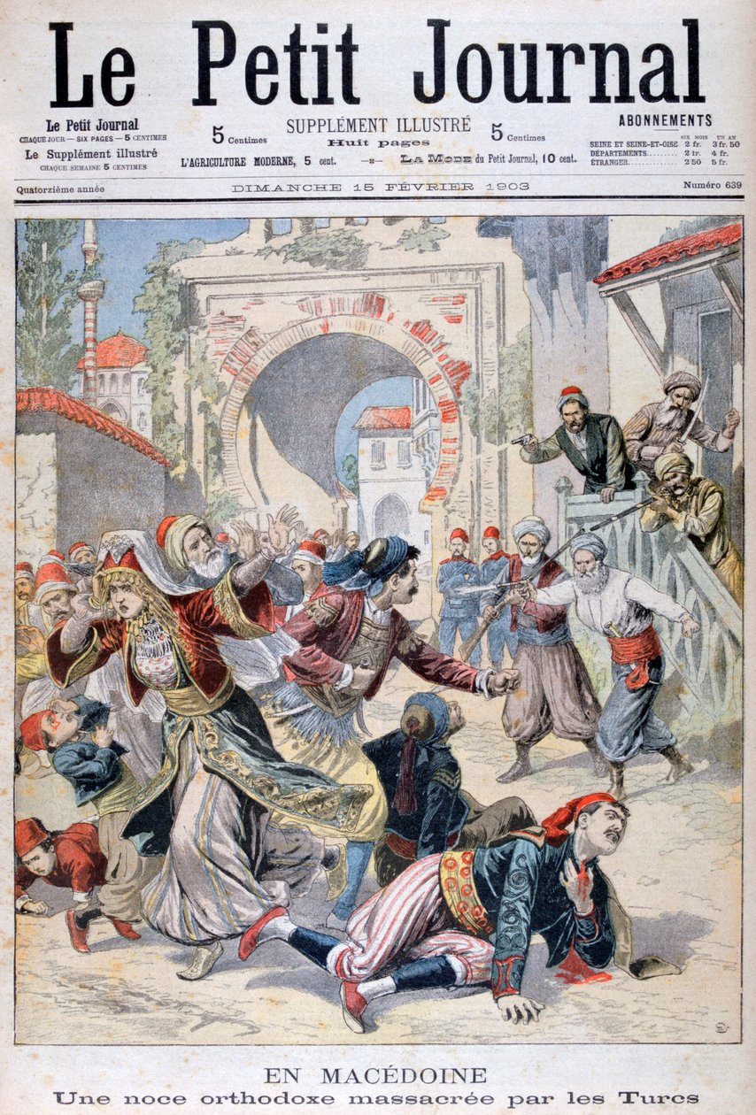 Massakre ved et makedonsk-ortodoks bryllup av tyrkere, 1903 av Unbekannt