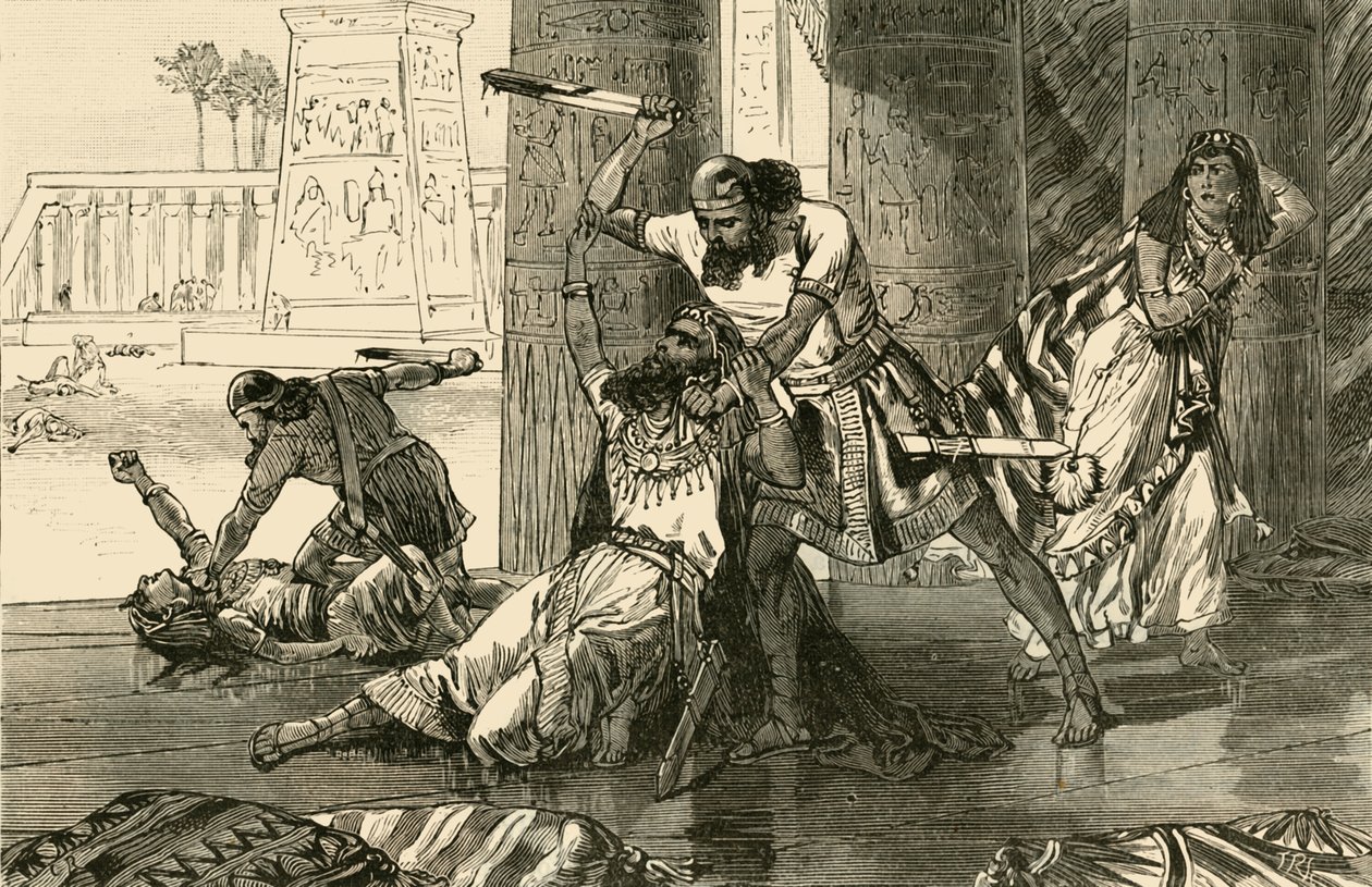 Massacre of the Hivites av Simeon og Levi, 1890. av Unbekannt