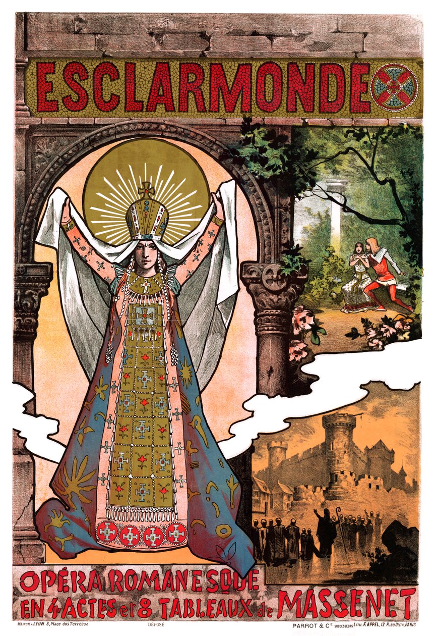 Massenet - Esclarmonde - Plakat, 1890 av Unbekannt