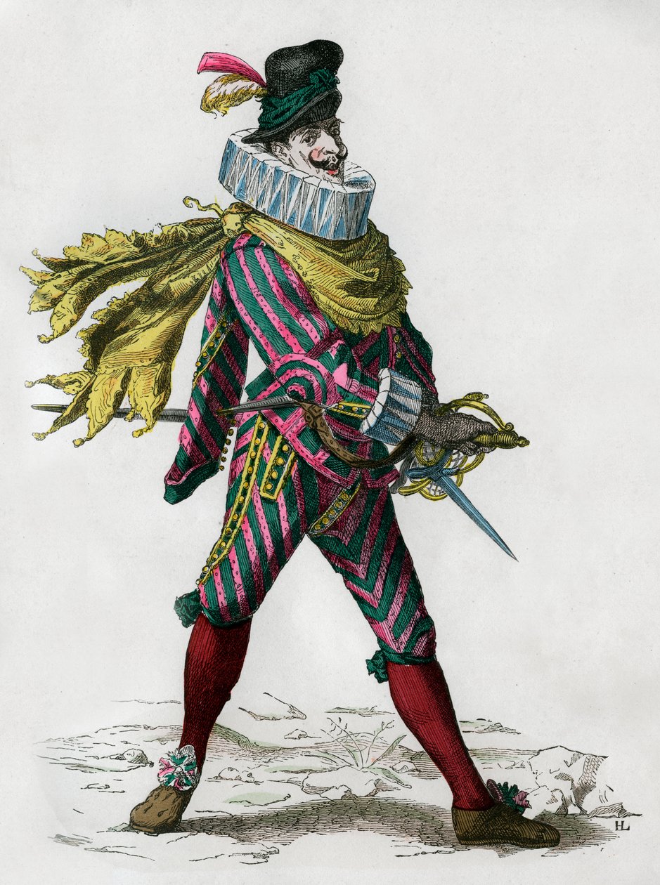 Matamore-kaptein, leiemorder, spansk type, 1600-tallet 1882-1884 av Unbekannt