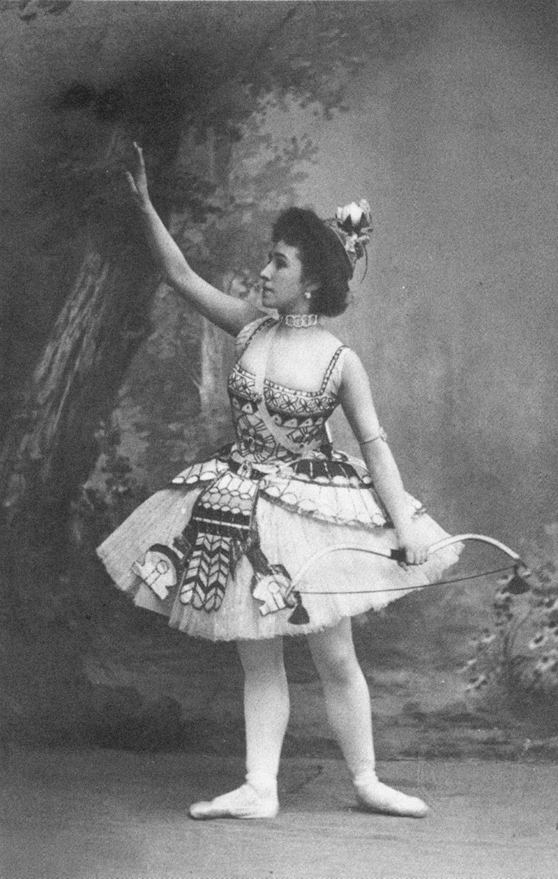 Mathilde Kschessinska som prinsesse Aspicia i balletten Faraos datter av Unbekannt