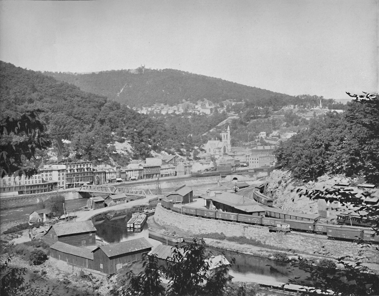 Mauch Chunk, Pennsylvania, viser Mount Pisgah, c1897. av Unbekannt