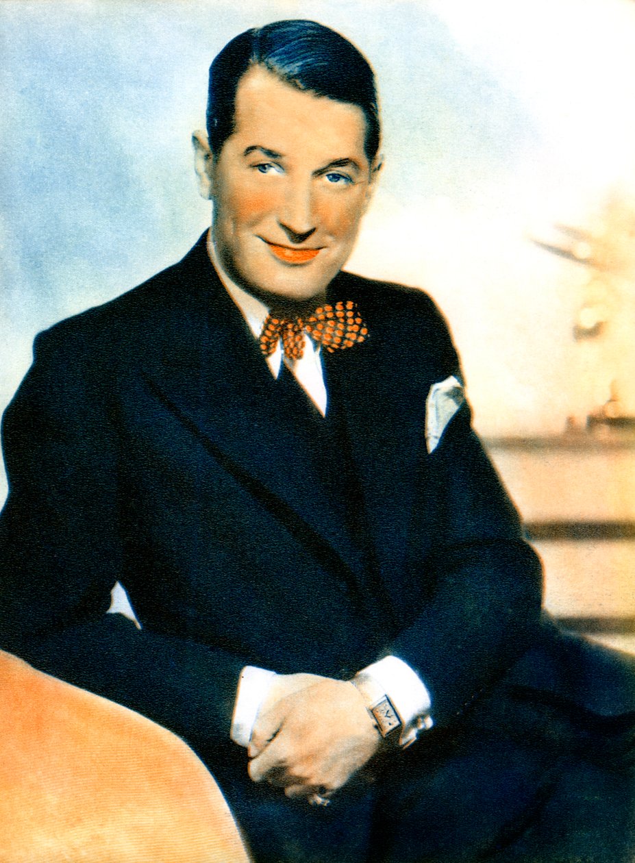 Maurice Chevalier , fransk skuespiller og populær underholder, 1934-1935 av Unbekannt