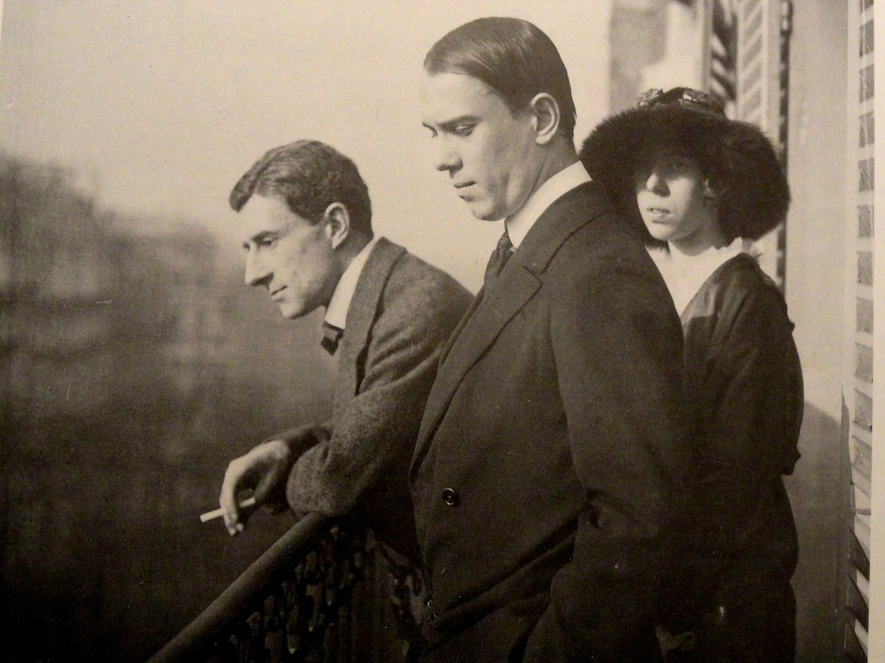 Maurice Ravel, Vaslav Nijinsky, Bronislava Nijinska i Paris, 1914 av Unbekannt