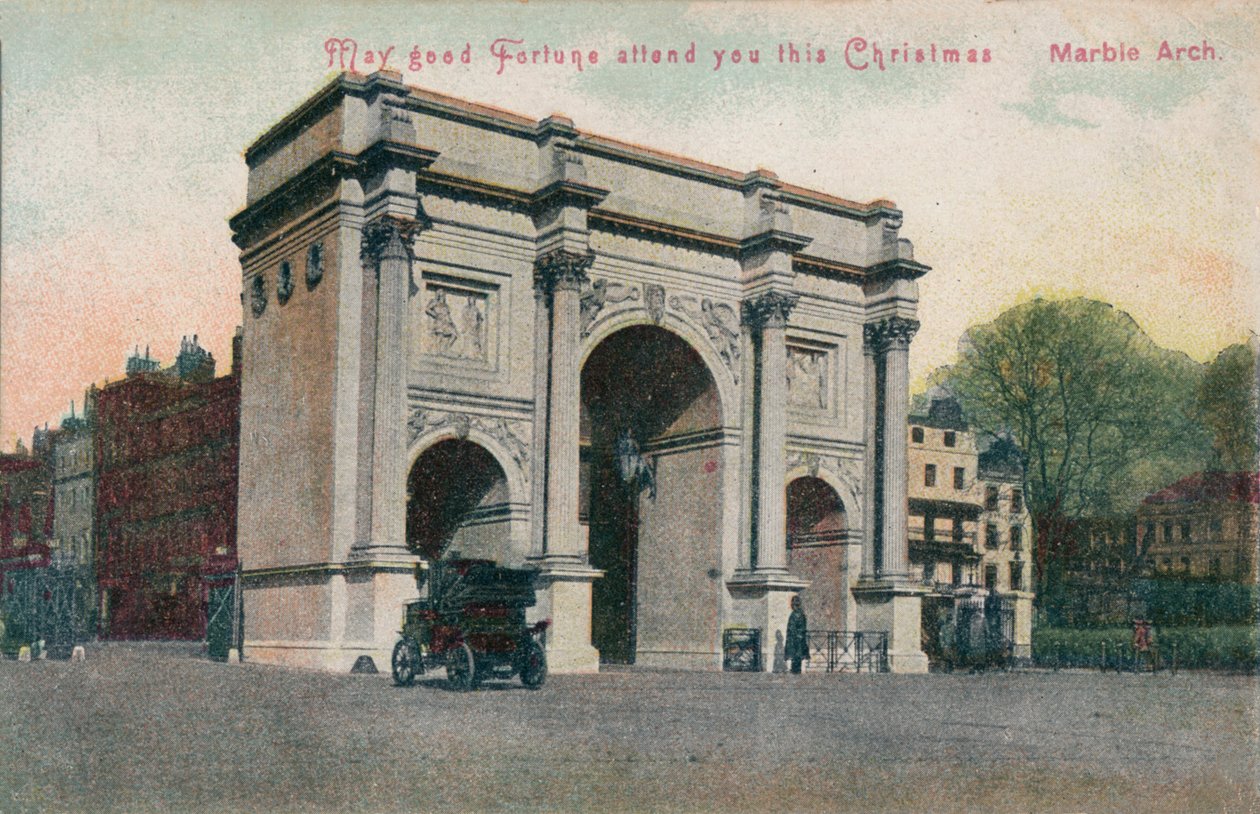 Måtte hell være med deg denne julen - Marble Arch, c1910 av Unbekannt