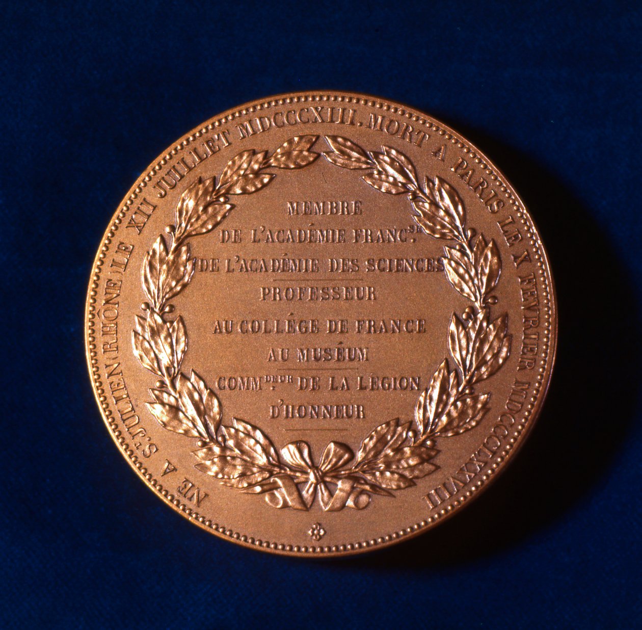 Medalje til minne om Claude Bernard, fransk fysiolog, 1800-tallet av Unbekannt