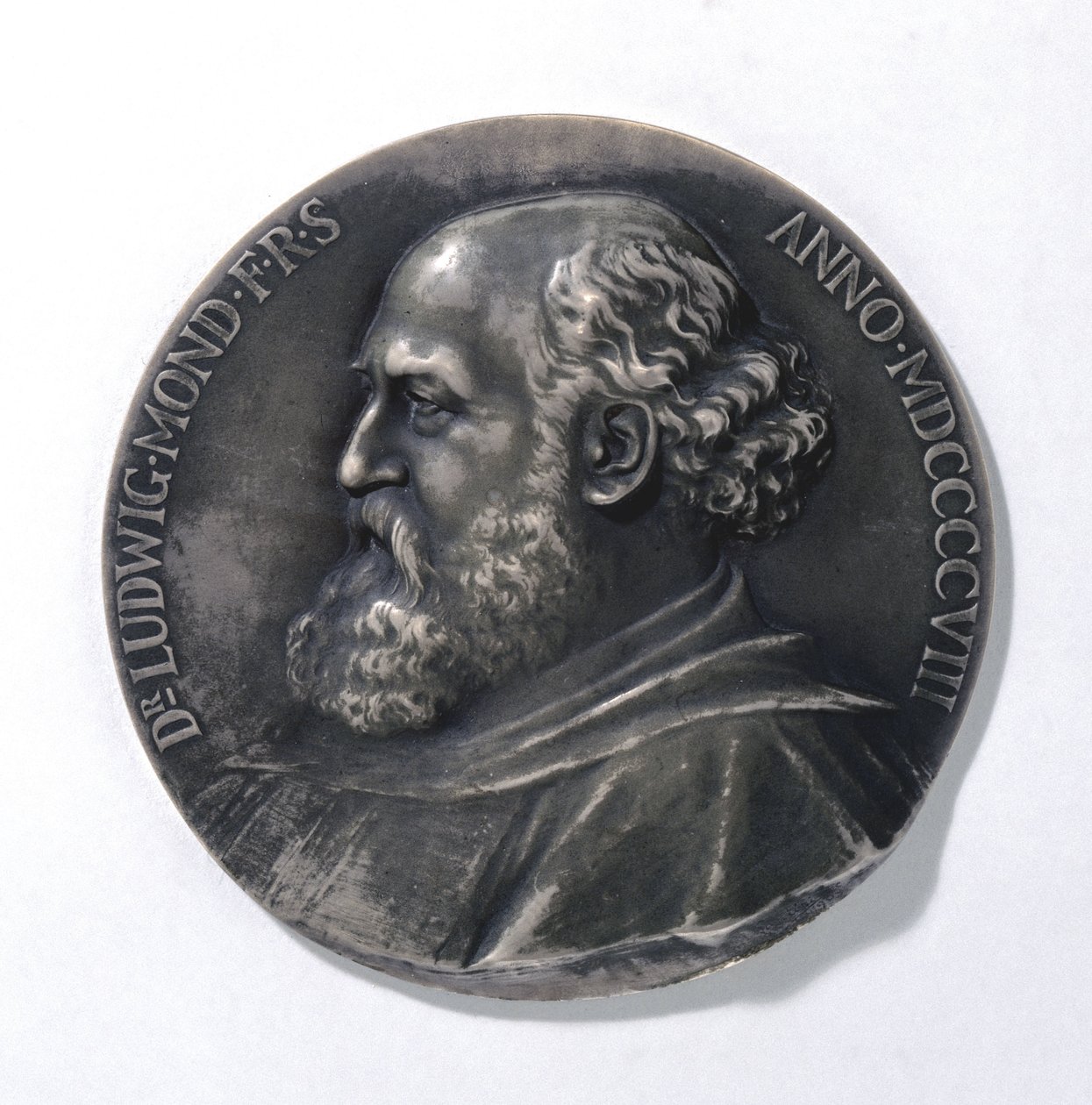 Medalje som viser Ludwig Mond, industrikjemiker av Unbekannt