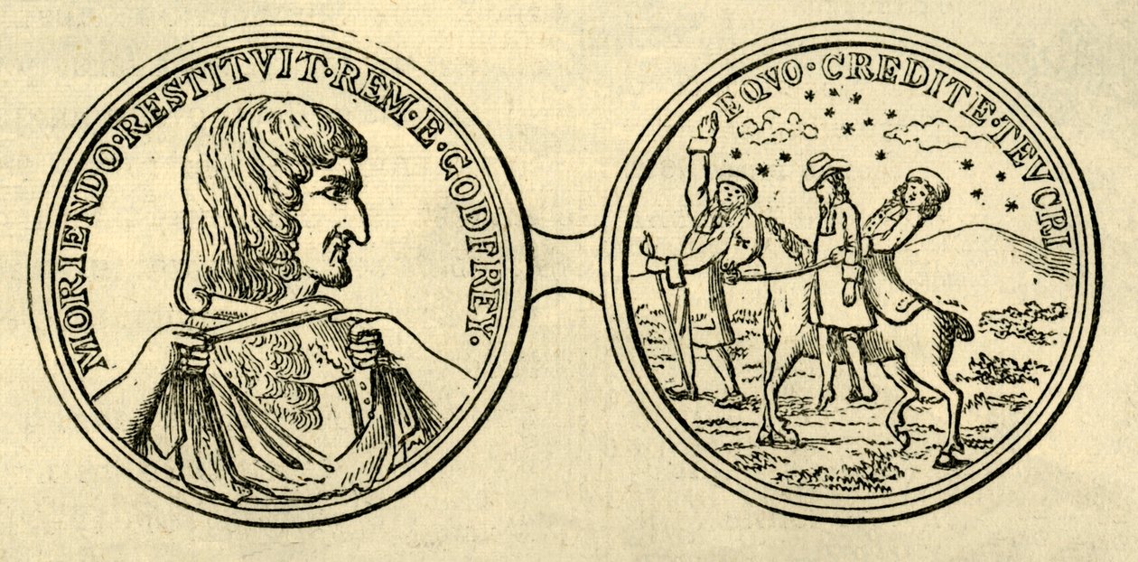 Medalje til minne om mordet på Godfrey, c1876. av Unbekannt