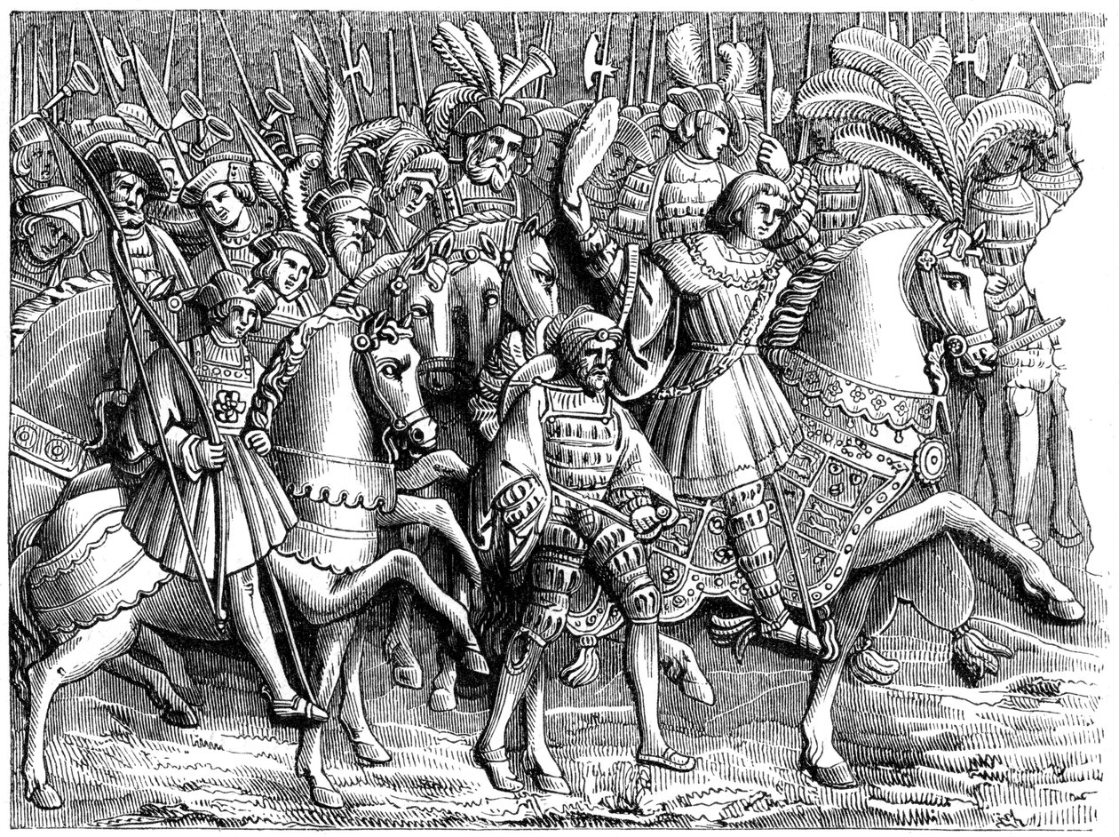 Møte på Field of the Cloth of Gold, c1500-tallet 1849 av Unbekannt