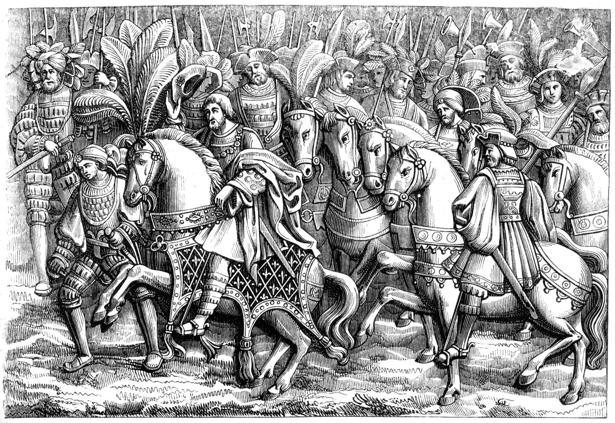 Møte på Field of the Cloth of Gold, c1500-tallet 1849 av Unbekannt
